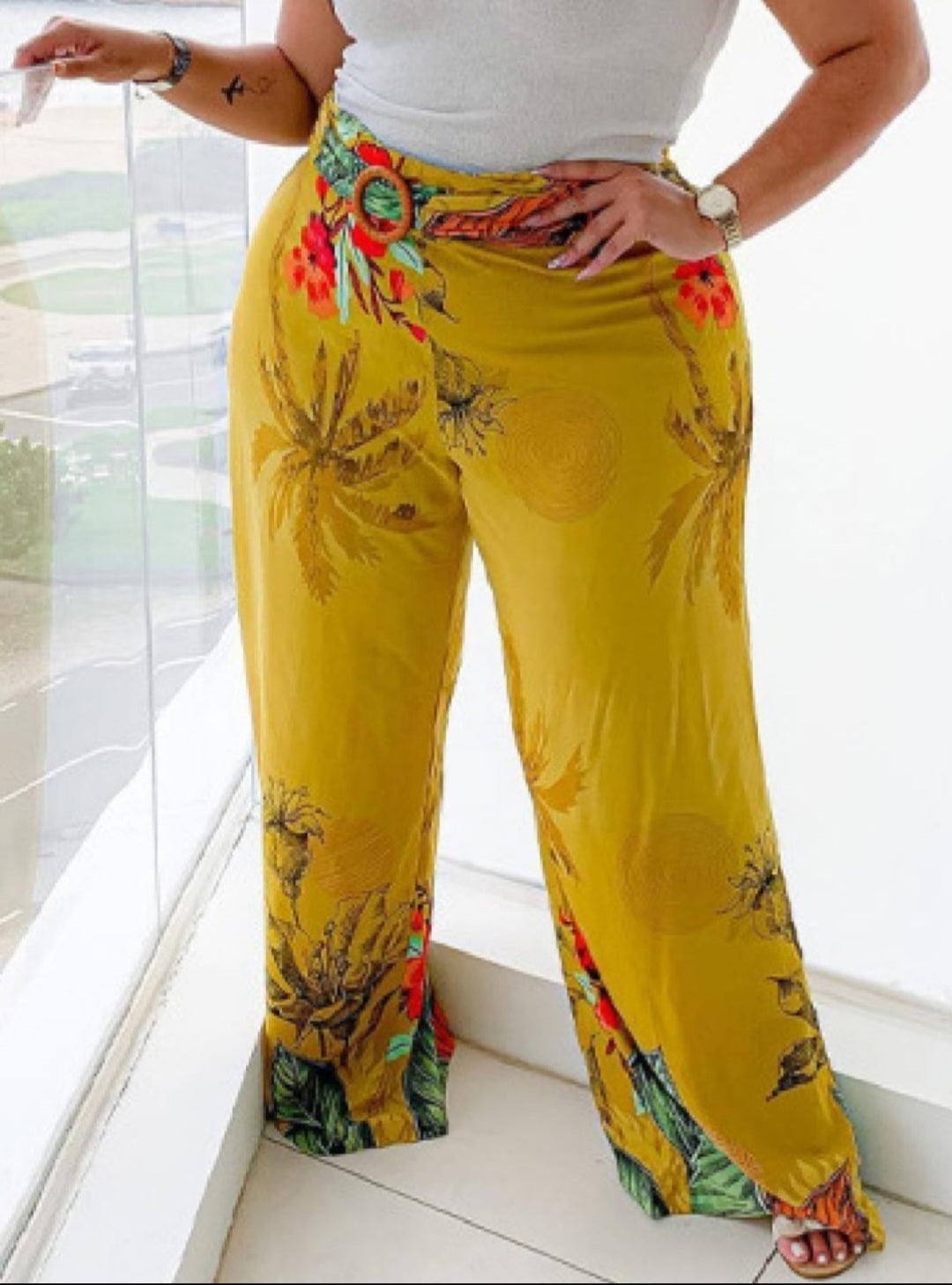 FLORAL PANTS